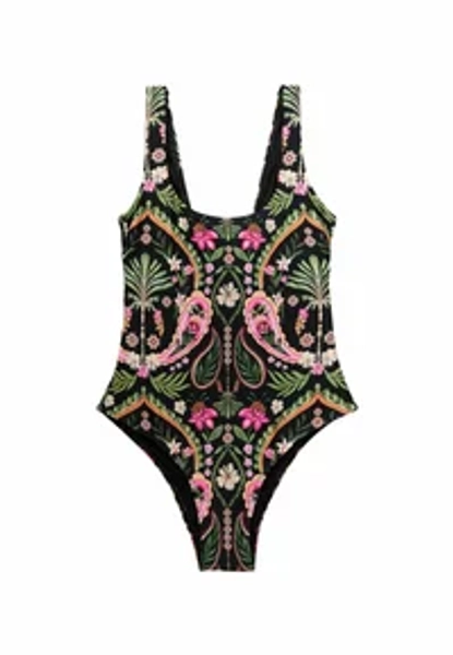 Uimapuku - black pink paisley