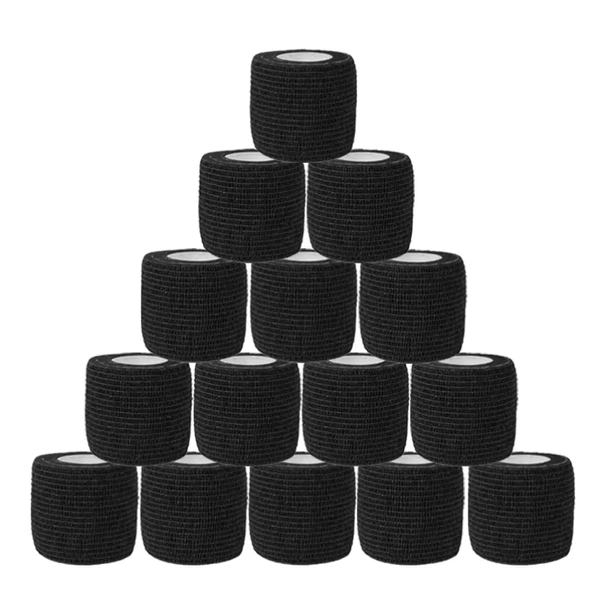 1/3/6/20PCS Black Self Adhesive Bandages Cohesive Elasticity Breathable Waterproof Bandages Sports Tape Wrist Ankle First Aid - AliExpress 18