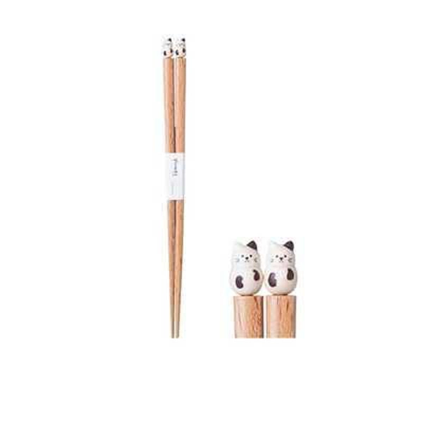 Cute Animal Chopsticks Wood Chopstick Set Wooden Housewarming Gifts - C