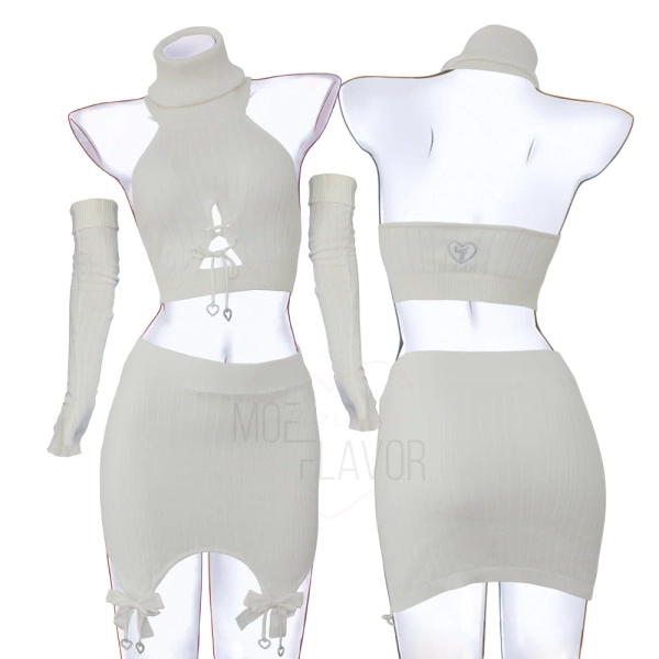 Winter Fox Sweater Top and Skirt