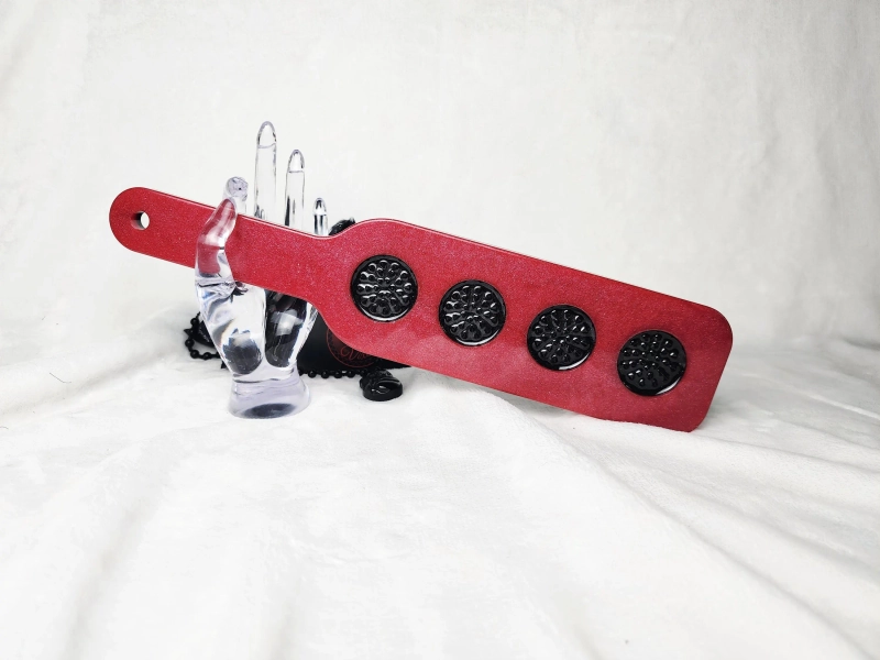 BDSM Resin Spanking Sadistic Paddle for Advance Impact &/or Erotic Play. Vampire Inspired BDSM Toy. &quot;Vixen&#39;s Red Vicious Bite&quot;