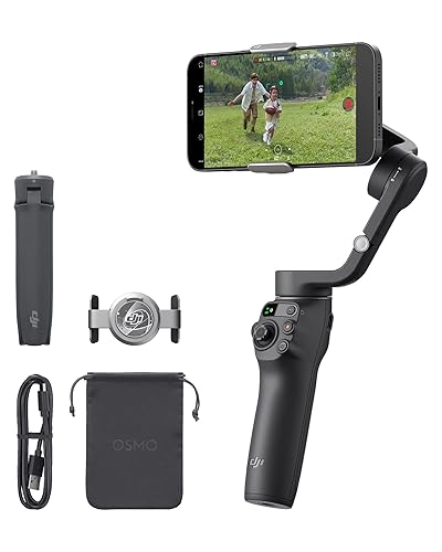 DJI Osmo Mobile 6 Gimbal Stabilizer for Smartphones, 3-Axis Phone Gimbal, Built-In Extension Rod, Object Tracking, Portable and Foldable, Vlogging Stabilizer, YouTube TikTok, Slate Gray - Slate Gray - Standalone