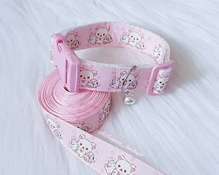 The Pink Baby Bear Petplay Collar // Dog, Puppy, Kitty and Kawaii DDLG Fashion