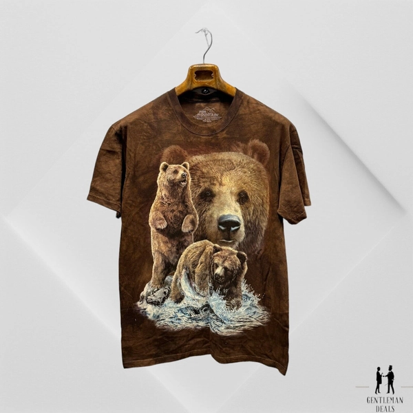 The Mountain Hand Dyed Find 10 Bears Cotton T-Shirt 2012 - Unisex L , Brown