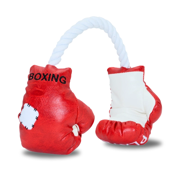 Boxing Gloves | Squeaky Rope Dog Toy