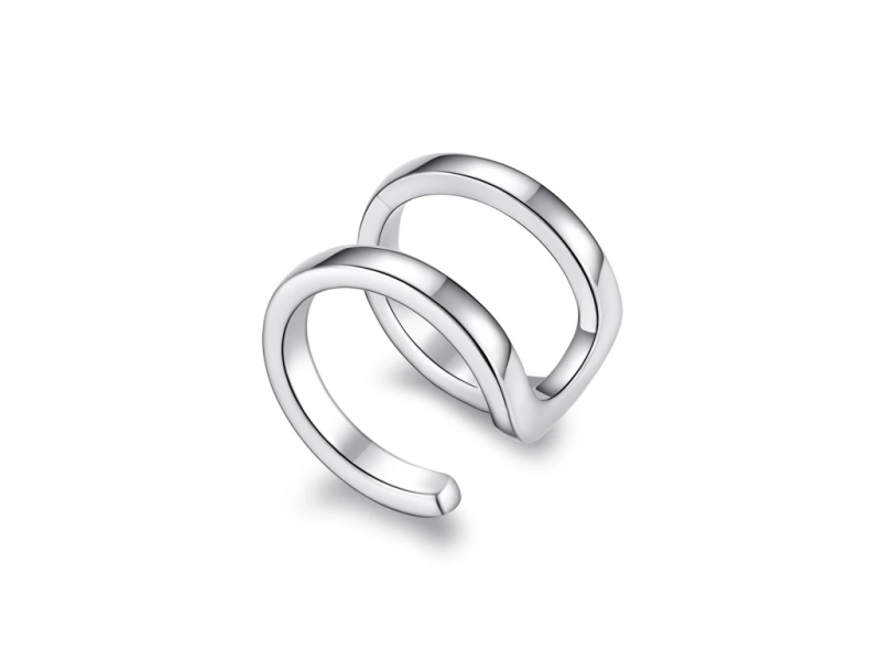 5086 Stříbrná dvojitá záušnice  Ag 925; ≤1,1 g. - Šperky Olivie.cz