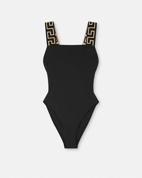 Greca Border One-Piece Swimsuit