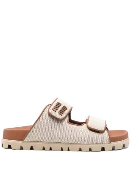 logo-lettering sandals | 36