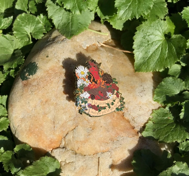  Karlach BG3 | Flower Quote Inspired Enamel Pin Badge |