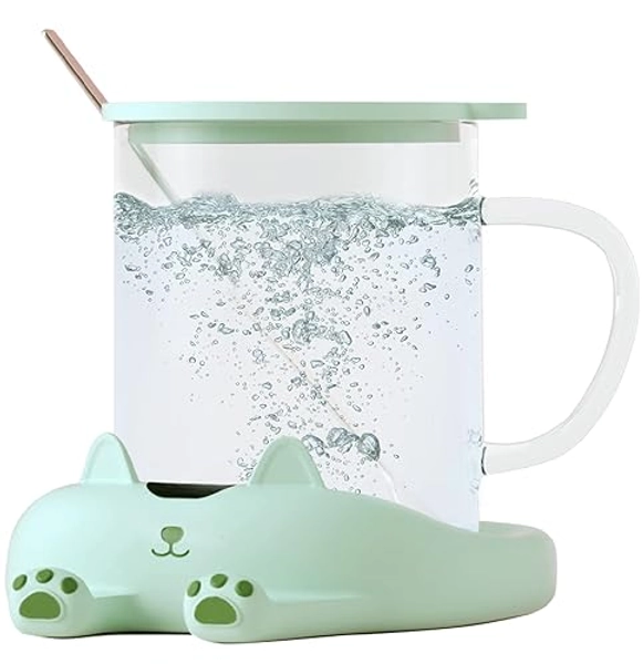 PUSEE Mug Warmer,Coffee Warmer for Desk Candle Warmer Auto Shut Off,Coffee Cup Warmer with 3 Temp Settings,Electric Beverage Warmer Plate for Coffee,Tea,Water Milk and Cocoa(Not Include Cup)