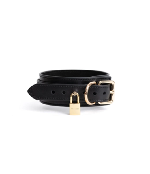 Anoeses Estrid Collar Black with Gold Lock Large