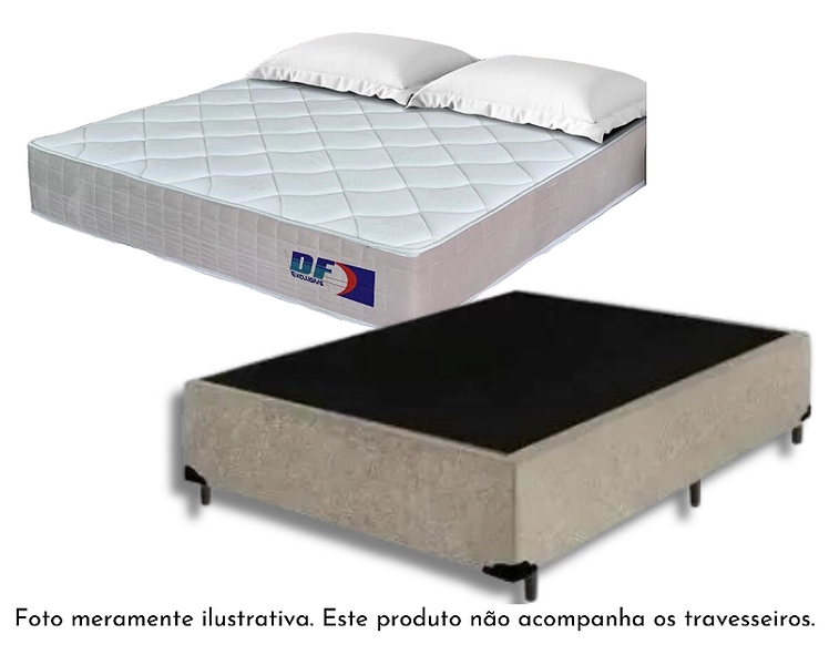 Conjunto Box Casal (Colchão DF Exclusive Topázio + Base Box)