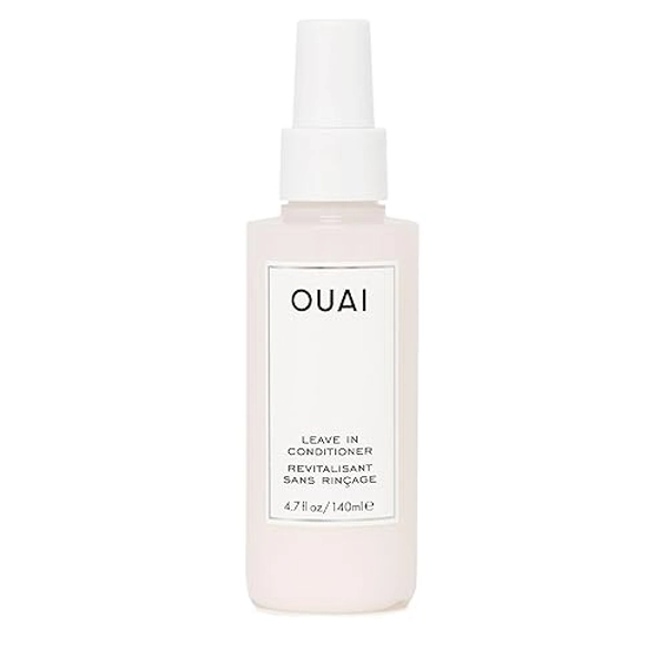 OUAI Leave In Conditioner & Heat Protectant Spray - Prime Hair for Style, Smooth Flyaways, Add Shine and Use as Detangling Spray - No Parabens, Sulfates or Phthalates (4.7 oz)