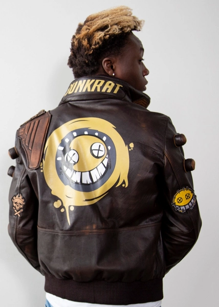 Mens Junkrat Steampunk Leather Jacket