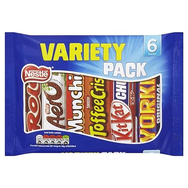 Nestle Mixed Chocolate Bar Multipack (6xStd) 264g