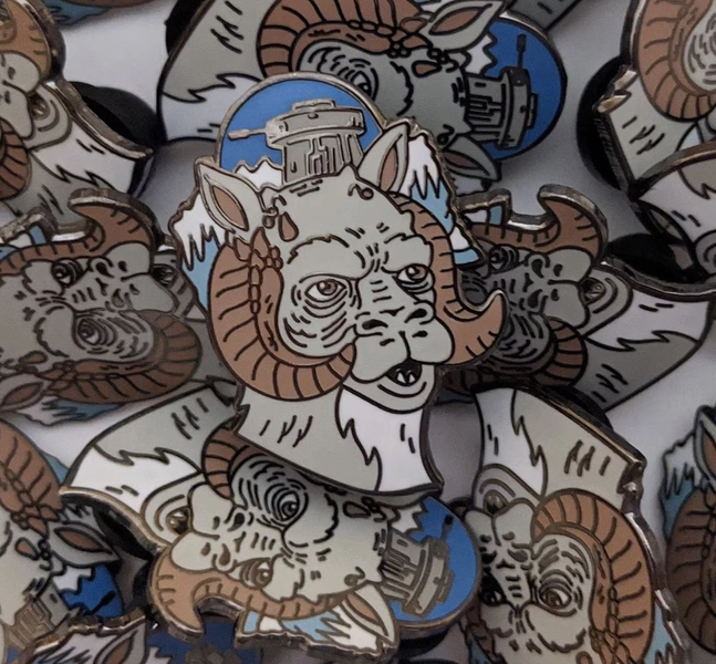TaunTaun hard enamel pin