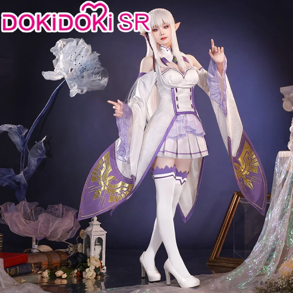 DokiDoki-SR Anime Cosplay Costume Women Purple Fantasy Dress