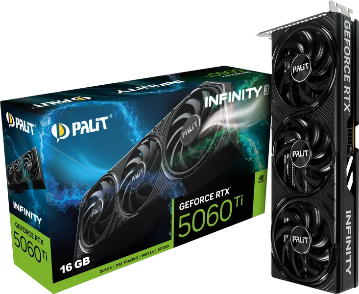 Palit GeForce RTX 5060 Ti Infinity 3 16GB GDDR7 PCI-Express Graphics Card