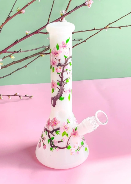 HANDPAINTED CHERRY BLOSSOM BONG