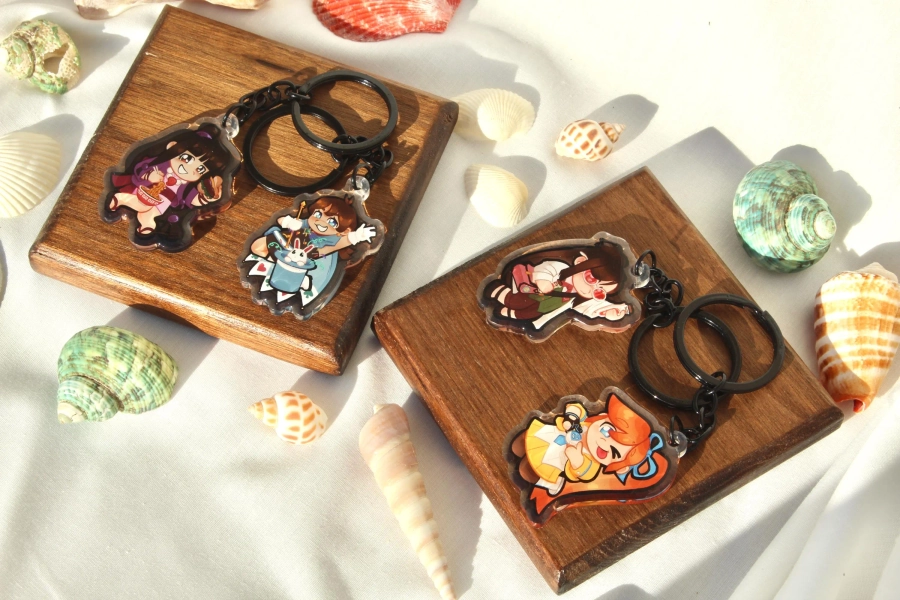 Ace Attorney Weird Girl Keychains