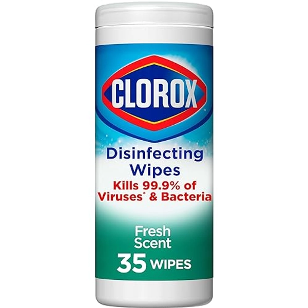 Clorox Disinfecting Wipes, Bleach Free Cleaning Wipes, Fresh Scent, 35 Count (Package May Vary)