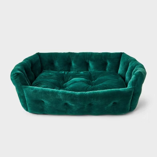 Velvet Cushion Dog Bolster Bed - Boots & Barkley™ M