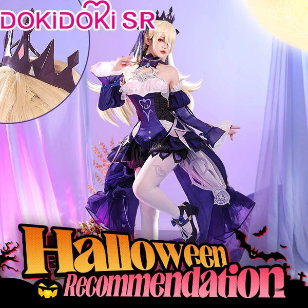 【XL Ready For Ship】【Last Batch】DokiDoki-SR Game Genshin Impact Fischl Cosplay Costume Ein Immernachtstraum