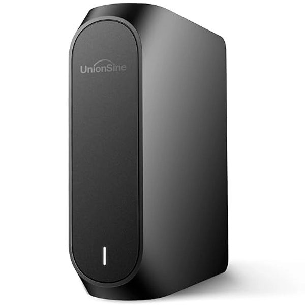 UnionSine Desktop External Hard Drive 18TB USB3.2Gen2 Type-C 3.5" HDD Storage Compatible for PC, Mac, TV, Desktop, Laptop(Black) HD3510