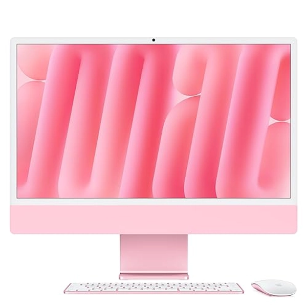 Apple 2024 iMac All-in-One Desktop Computer with M4 chip with 10-core CPU and 10-core GPU: Built for Apple Intelligence, 24-inch Retina Display, 16GB Unified Memory, 512GB SSD Storage; Pink