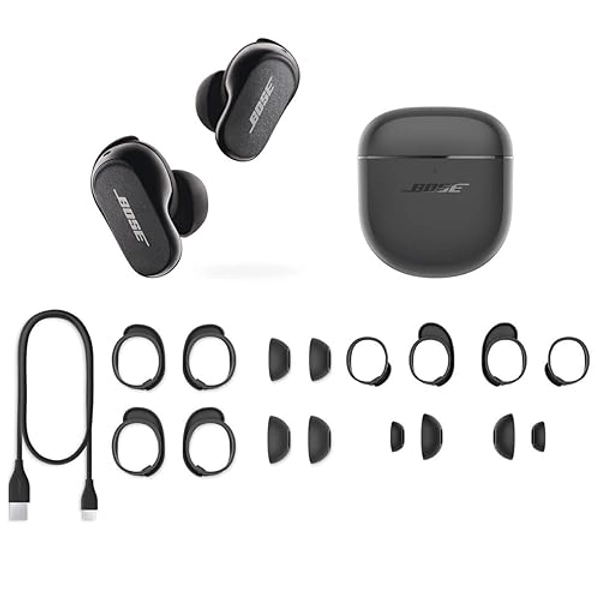 Bose QuietComfort Earbuds II, Triple Black with Alternate Sizing Kit
