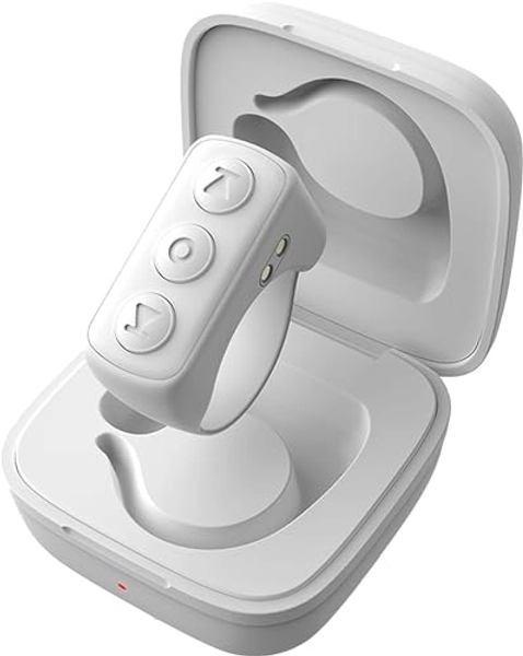 Remote Control for TikTok, Page Turner for Kindle App, Bluetooth Camera Video Recording Remote, Scrolling Ring for TIK Tok, iPhone, iPad, iOS, Android - White