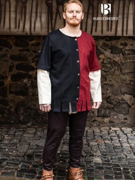 Rechte Seite Surcoat Aleran - Wolle schwarz | Ritterladen.de