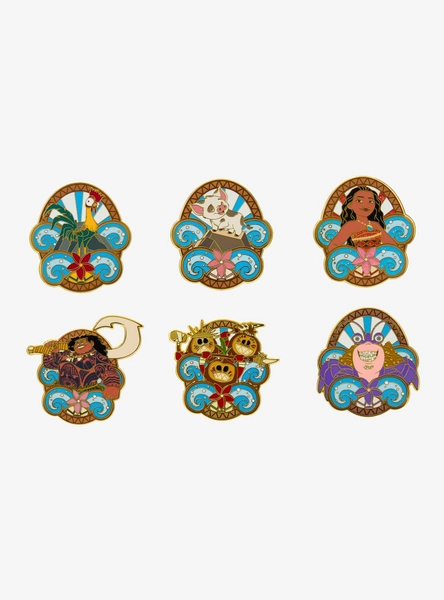 Loungefly Disney Moana Glitter Portrait Blind Box Enamel Pin
