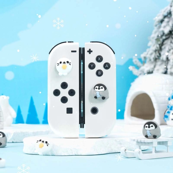 Penguin x Seal Switch Thumb Grips Cute Animal Analog Caps for Switch OLED Lite