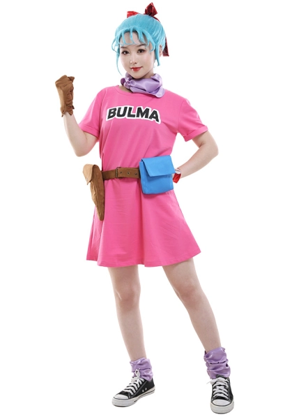 Dragon Ball Bulma Cosplay Costume Dress