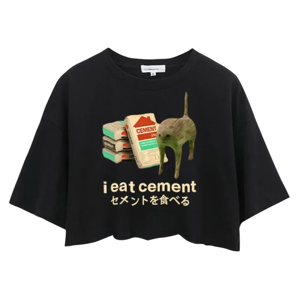 Tokyocanvas I Eat Cement Crop Top