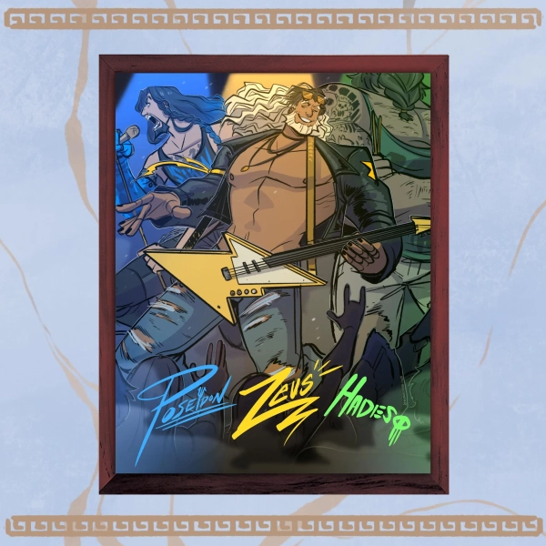 Natural Disaster Band- Zeus, Poseidon, Hades Rockstar 11x14 print