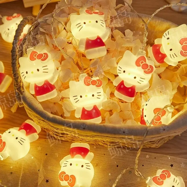 Festive Holiday Kitten String Lights for Adorable Decor