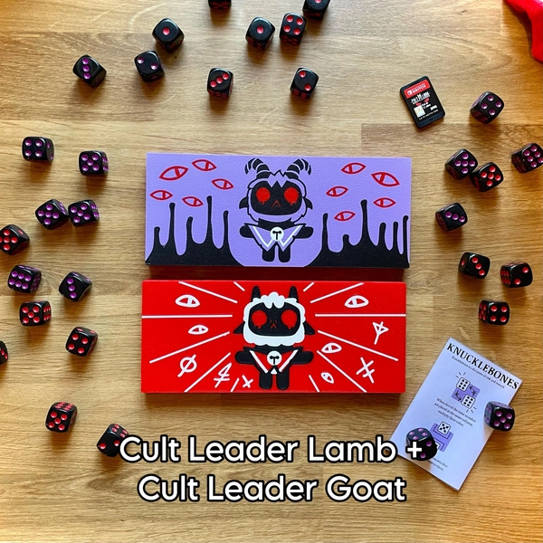 Set Board Game Knucklebones Cult of The Lamb - Lamb/Goat Version