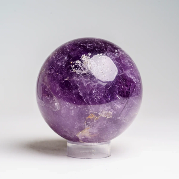 Genuine Polished Gemmy Amethyst Sphere from Brazil (1.4 lbs)