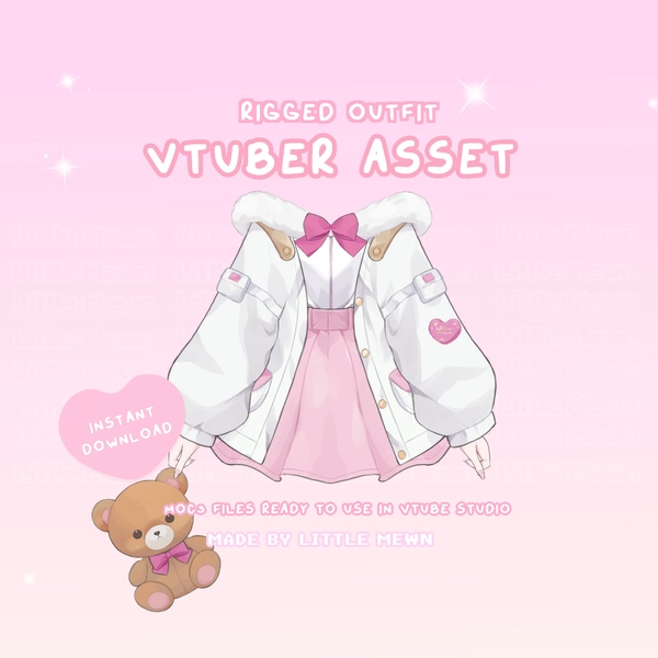 VTuber Asset | Rigged Peony Ensemble Outfit