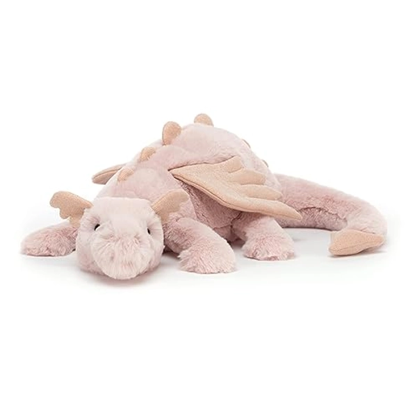 Jellycat Rose Dragon Stuffed Animal, Large 19.5 inches - Mythical Plush Toy - Classic Children's Gift