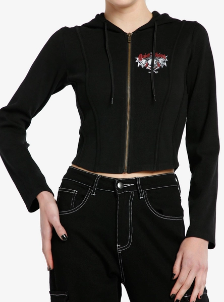 Social Collision Quiet Chaos Fitted Girls Hoodie - M