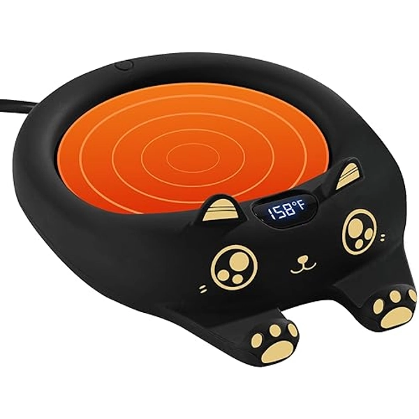 PUSEE Coffee Mug Warmer Auto Shut Off, 3 Temp Coffee Warmer for Desk, Candle Warmer Plate Safely Melt The Candle Releases Scents,Enjoy Your Warm Coffee Tea,Coffee Gifts for Women Men