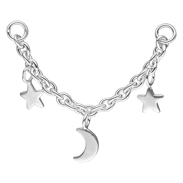 Moon & Stars Piercing Connection Chain - Wildcat Deutschland