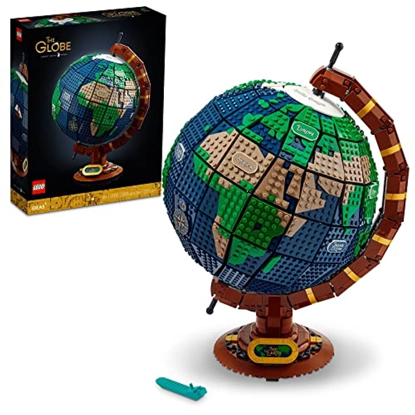LEGO Ideas The Globe Building Set, Build and Display Model for Adults, Home Decor Gift for People with a Passion for Travel, Geography and Arts, 21332