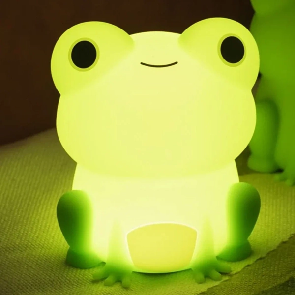 Cute Multi Color Frog  Rechargeable Night Lamp
