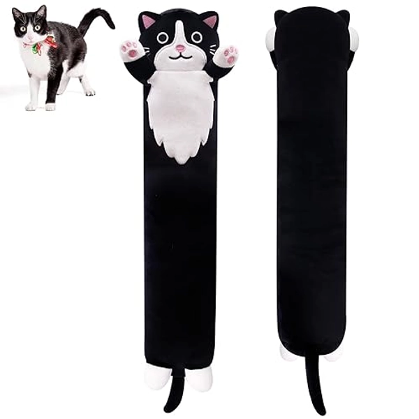 MUFEIRUO Long Cat Plush,50 CM Long Cat Body Plush Pillow,Cute Long Cat Stuffed Animals Cat Plushie, Soft Long Plush Black Cat Doll Toys,Kawaii Stuffed Cat Plush Toys for Kids Birthday Christmas