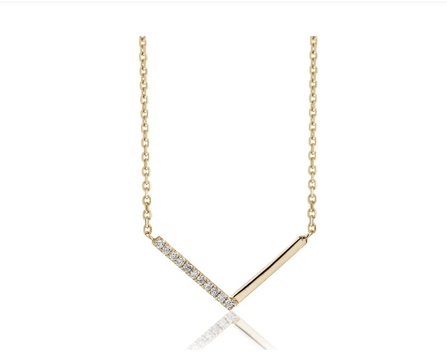 Necklace 18K diamont 0.046ct