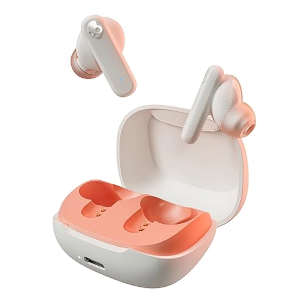 Skullcandy Smokin' Buds In-Ear Wireless-Kopfhörer - Knochen/Orange-Glühen